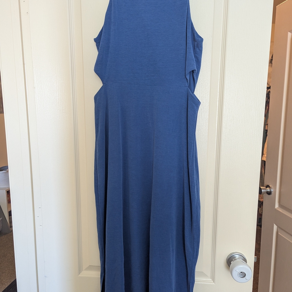 Elegant Blue Sleeveless Dress